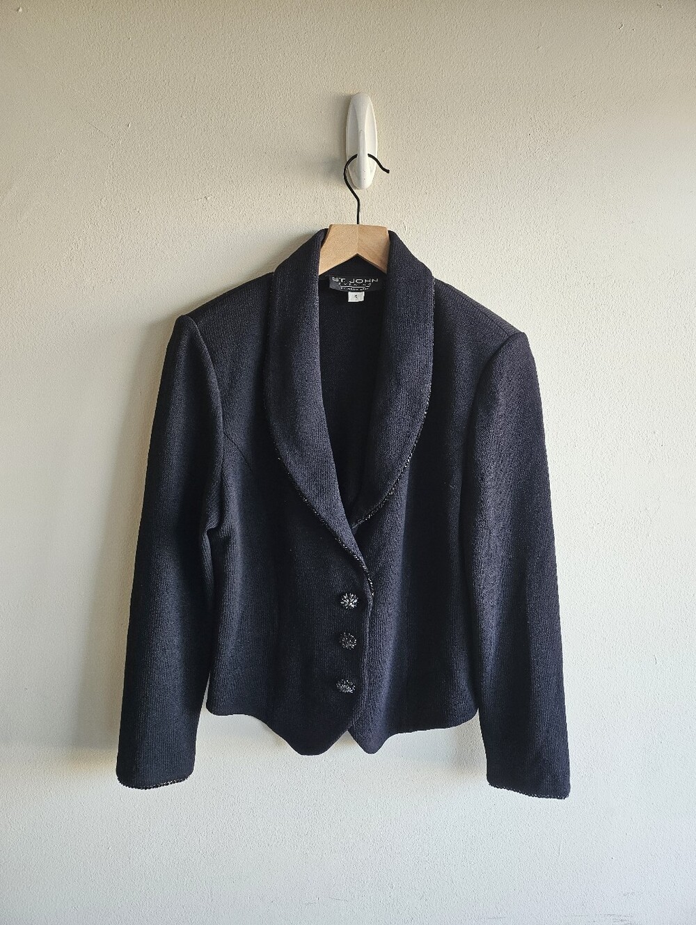 St.John Vintage Evening Knit Blazer And Embellished Buttons